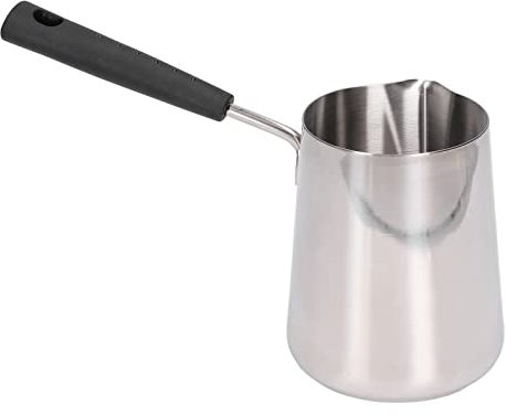 Cafetière chauffante Turque, Chauffe-Lait en Acier Inoxydable, cafetière à Surface Brillante de 600 ML, résistance aux Hautes températures, Facile à