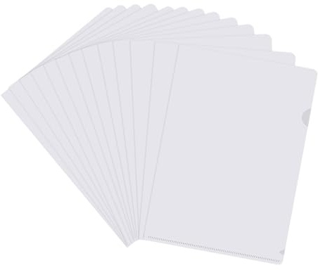 Cozlly A4 Billeteras Transparentes, 30 Pcs Carpetas de Archivos de Plástico, Superior y Lateral Abierta, Fundas Transparentes para Documentos, para Escuela, Oficina, Color Transparente