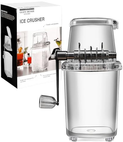 Kinberry Portable Ice Crusher - Manual Ice Shaver with Ice Making Mould for Making Snow Cones/Cocktail/Iced Tea/Ice Shaver for Home & Outdoor Use, BPA Free