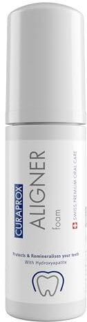 Curaprox Aligner Foam – Munvård för Tandställning | Skyddar & Remineraliserar Tänderna | 40ml | Designad i Schweiz