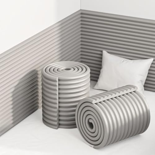 Wall Padding for Kids Playroom, Wall Mats for Padding Kids, Fireplace Hearth Guard Extra Cushion for Child Safety and Edge Protection(Gray,200 * 20cm)
