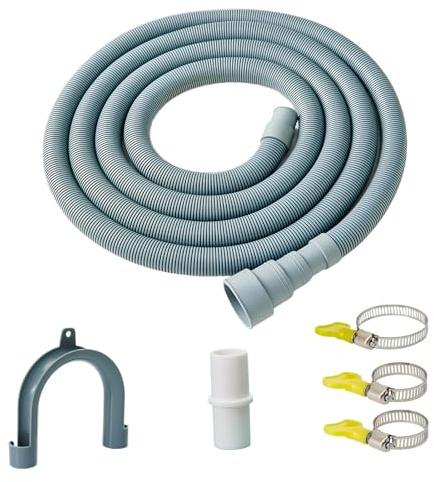 Marekineko - Universal Washing Machine Drain Hose Extension & Portable Washer Drain Hose,Dishwasher Drain Hose with Clamp (6.5ft)