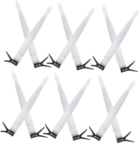 HOMSFOU Lot de 12 bougies LED sans flamme pour sapin de Noël avec clips et crochets en plastique givré avec ligne de pêche pour suspendre facilement la décoration d'anniversaire et de mariage