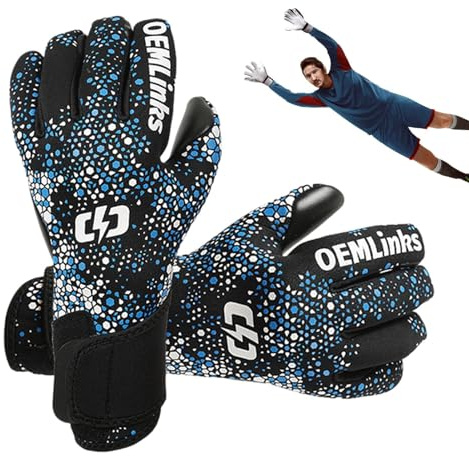 Gungtj Guanti da Portiere per Calcio - Traspirante E Antiscivolo, Spesso Ed Elastico, Confortevole,Guanti da Portiere per Ragazzi e Giovani | Per Ragazzi Bambini Adolescenti e Famiglie