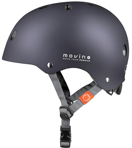 Movino Element cykelhjälm för barn och ungdomar – justerbar 55-58 cm, storlek M – ABS och EPS, 11 ventilationsöppningar – för cykel, inlines, sparkcykel och skateboard