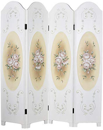 Paravent Wooden Room Divider Large Roses Painting Wild Roses Palazzo Exclusive