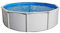 Steinbach Stahlwandpool Set Highline – 012610 – Ø 350 x 132 cm – Robuster Pool in Weiß für bis zu 11.500 l Wasserinhalt – Mit winterfester Blauer Innenfolie und zahlreichem Zubehör