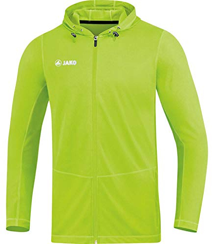JAKO Giacca da uomo Run 2.0 con cappuccio, Uomo, Con cappuccio, 6875, verde fluo, S