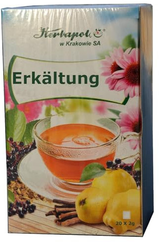 Bei Erkältung, 20x2g Tee, mit Echinacea, Cistus incanus, Baikal Helmkraut, Süßholz, Holunder, stärkt Abwehrkräfte, erkältungstee, Halsschmerzen