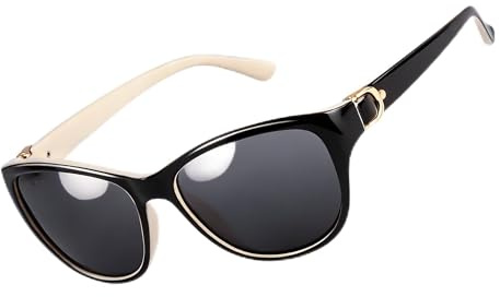 LVIOE Womens Polarized Sunglasses, Cat Eye Sun Glasses with UV Protection for Driving Trendy Stylish Shade
