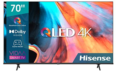 Hisense 70E7HQ QLED Smart-TV 176,5 cm (70 Zoll) Fernseher (4K, HDR10+ decoding, HLG, Dolby Vision, DTS Virtual, 60Hz Panel, Bluetooth, Alexa Built-in, VIDAA Voice)[2022], schwarz