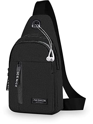 Yafe Sling Shoulder Backpack, Small Rucksack for Men Lightweight Nylon Sling Rucksack Bag Anti-theft Casual Men Women Chest Bag for Hiking Cycling Outdoor Travelling