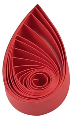 ODETOJOY Red-Tone Pestel färg kvilling pappersremsor 5 mm – mångsidiga quilling remsor set för nybörjare och proffs hantverkare papper filigran scharlakansröd