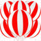 VIKY Karneval Deko Luftballons Rot Weiß,6 Stück 22 Zoll 4D Zirkus Deko Folienballon,Karneval Party Deko Rote Weiss Luftballon,Helium Ballon für Karnevale Dekorationen,Movie Night,Kindergeburtstag Deko