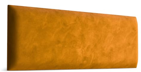 Muralo - Samt Wandkissen Stoff Polster-Paneel für Schlafzimmer Wohnzimmer Bett Wandpolster Bettkopfteil Lendekissen Modern Luxus Gepolstert Magic Velvet (Honiggelb, 90 cm x 30 cm)
