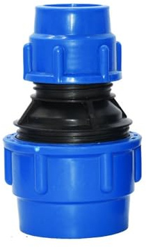MiJunHD Connettore dritto per riduzione per tubi in PE, da 63 mm a 40 mm, riduttore, raccordo in plastica, raccordi rapidi per irrigazione da giardino e agricoltura (1 pezzo)