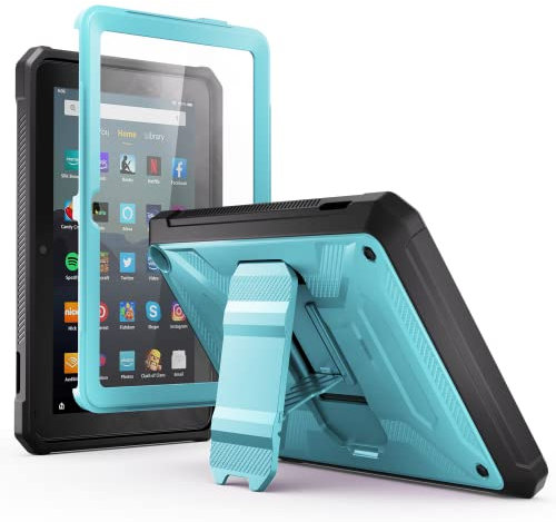 All-New Fire 7 Tablet Case (12th Generation Tablet, 2022 Release) - TrendGate Lightweight Armor Series Cover Built-in Screen Protector with Stand, Not Fit iPad Samsung - Blue