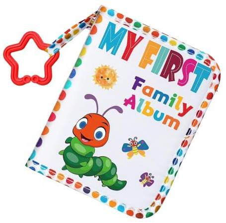 Libro dei ricordi personalizzabile per bambini, con pagina rimovibile e angoli arrotondati, sicuro per il primo anno