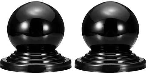 QUARKZMAN 2 Piezas De Tapa De Poste De Bola Metálica 4.53 X 4.53 Pulgadas Tapa Redonda Para Poste De Cerca Con Bola Superior Tapas De Hierro Decorativas Para Postes Cuadrados.