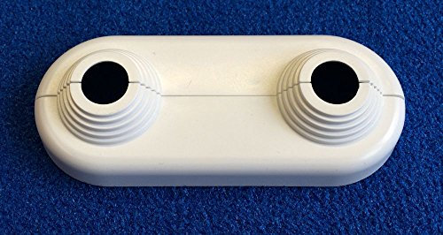 Simplex Doppel Rosette 10-22mm Rohrabstand 50 mm weiß flach doppelrosette