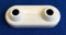 Simplex Doppel Rosette 10-22mm Rohrabstand 50 mm weiß flach doppelrosette