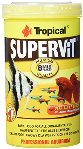 SUPERVIT 500ml / 100g - Nourriture de Base pour Tous Poissons d'ornement, en Flocons