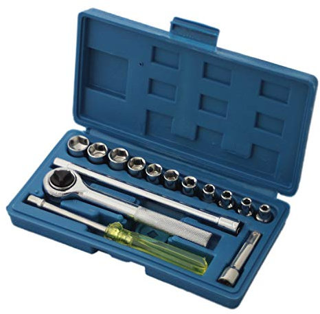 '17 piezas 1/4 – Juego de llaves de tubo y de carraca (tubulares (carraca (Incluye garantía