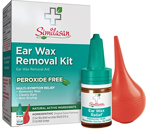 Similasan Ear Wax Removal Kit, 0.33 Ounce Bottle Ear Drops with Bulb Syringe