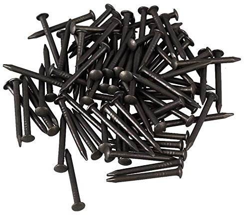 RDEXP Black Round Head Wood Screw Nail Decorative Furniture Miniature Nail Lenght 1.8cm/0.71 Pack of 50