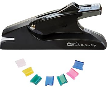 OfficeGoods Staple Free Stapler - No Slip Clip Reusable Paper Fastener for Documents - Securely Binds 50 Pages - Eco-Friendly Binder Solution