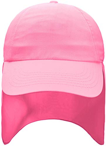 4sold Unisex skärmmössa med nackskydd, babymössa, småbarnsmössa, flicka, barn, mössa, UV-barn, ROSA, one size