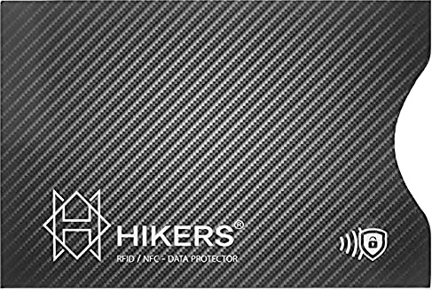 HIKERS Tarjeta Anti RFID/NFC protección Tarjeta de Crédito sin Contacto, Finito los Carcasas y Fundas, el Billetera EST Totalmente Protegido, Pasaporte, Proteccion RFID Bloqueo