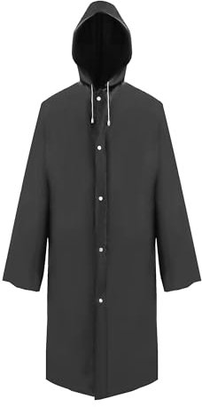 welsberg Poncho impermeable para la lluvia con capucha y mangas, ropa impermeable reutilizable para adultos unisex, talla única