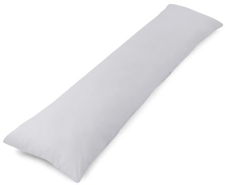 Totsy Baby Seitenschläferkissen 145 x 40 cm Schlafkissen mit Bezug - Body Pillow Seitenschlafkissen Komfortkissen Erwachsene Baumwolle Grau