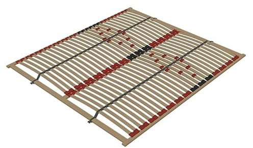 Holz-Lattenrost 160x200 Surface Standard mit Härteregelung im Lendenbereich, aus Birkenlatten gefertigt, für Selbstmontage