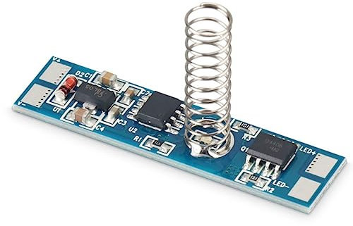 ZOREI Variateur tactile LED pour profil aluminium, avec mémoire même après coupure courante, 12 V 24 V 4 A, dimension 40 x 10 x 2 mm (1)