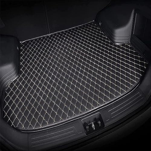 Leather Car Boot Mat for MG HS 2018-2023, Waterproof Rear Trunk Liner, Anti-Scratch Auto Cargo Protector Tray Cover, Dog Friendly Styling Accessory,Black