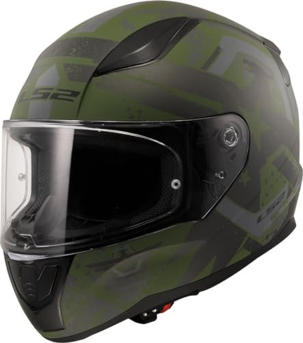 LS2, Integraler Motorradhelm RAPID II THUNDERBIRDS Military Green, L