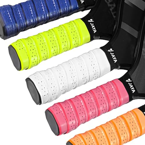 JAYA Extra-Length Pickleball Paddle Grip Tape, Pack of 5 Pickleball Overgrip Wrap, Multicolor