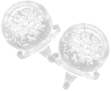 Amosfun 2pcs Crystal Sphere Bubble Ball for Water Fountain Ornaments Indoor Garden Display Crystal Ball Tabletop Fountain