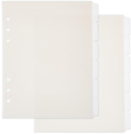 SUPERFINDINGS Divisore Indice per Quaderno Rilegato A Disco A5, 6 divisori Indice con 6 fori, Divisore A Linguetta Da 21x15.7cm per Raccoglitore, Bronzo Antico,Divisori Indice Smerigliato, Foro: 6mm