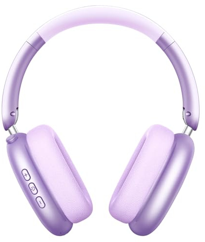 Wentronic Y01 Auriculares Inalámbricos Bluetooth 5.3 con Cancelación de Ruido, Sonido Hi-Res, 48h de Reproducción, Cascos Plegables sobre-Oreja con Micrófono para iOS/Android/PC – Morado