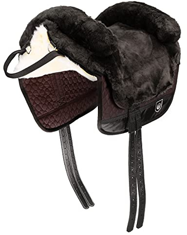Sella per cavallo Fellsattel IBERICA Plus di CHRIST – sella spagnola in pelliccia di agnello (treeless) – misura: Shetty in marrone