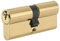 Yale P-ED3535-PB - Euro Cylinder Lock - 35/35 (80mm) / 35:10:35 - Brass Finish - Standard Security