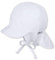 Sterntaler Schirmmütze Nacken - Unisex Baby- und Kinder Mütze mit Nackenschutz und einsteckbaren Ohrenklappen - UV-Schutz 50+ Sommermütze zum Binden - Popeline (Bio) Kopfbedeckung - weiß, Größe 45