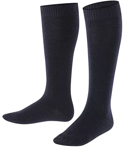 FALKE Comfort Wool K Kh laine unies 1 paire, Chaussettes longues Mixte Enfant, Bleu Dark Marine 6170, 35-38