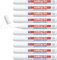 edding 90 Glasboardmarker - weiß - 10 Glasboard Stifte - Rundspitze 2-3 mm - Fensterstift abwaschbar - zum Schreiben und Markieren auf Glasoberflächen wie Fenster, Glasboards - trocken abwischbar