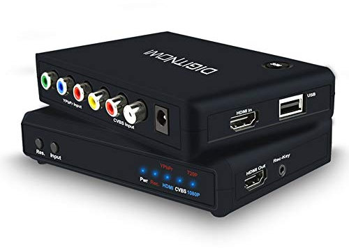 DIGITNOW!HD Game Capture / Dispositivo de captura de video HD, 1080P conversor de video HDMI / grabadora de adaptador, compatible con entrada HDMI / YPbPr / CVBS y salida HDMI