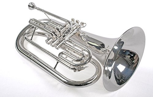 Karl Glaser Marching Bariton in B, Basstrompete, versilbert, Edelstahl Ventile