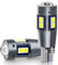 Luci Posizione Led CANBUS T10 W5W 6000K 10 Led SMD Con LENTE Coppia Lampadine NO ERRORE Bianco Ghiaccio